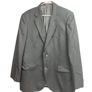 Brooks Brothers 346 Men's Blazer 41R Wool Gray Striped Madison Fit